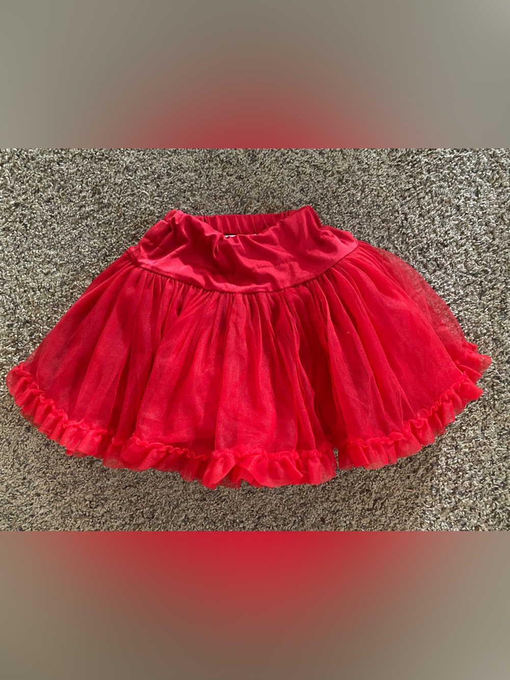 Girls 6 Red Tulle Tutu Skirt Dance Halloween Costume 🐞